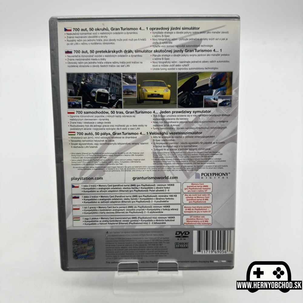 𝗚𝗿𝗮𝗻 𝗧𝘂𝗿𝗶𝘀𝗺𝗼 𝟰 (𝗣𝗦𝟮): Hra + manuál | Platinum verzia | Slovensko-český obal