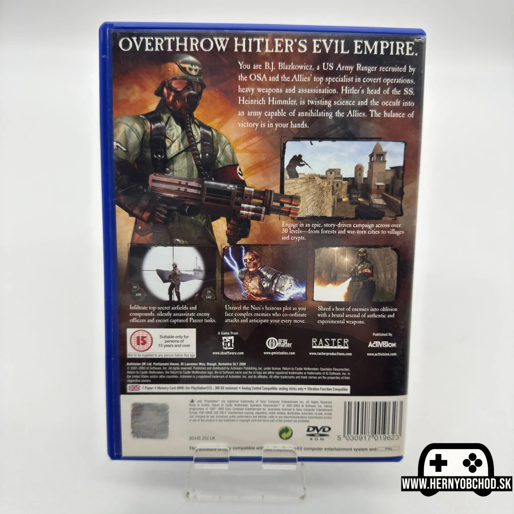 𝗥𝗲𝘁𝘂𝗿𝗻 𝘁𝗼 𝗖𝗮𝘀𝘁𝗹𝗲 𝗪𝗼𝗹𝗳𝗲𝗻𝘀𝘁𝗲𝗶𝗻: 𝗢𝗽𝗲𝗿𝗮𝘁𝗶𝗼𝗻 𝗥𝗲𝘀𝘂𝗿𝗿𝗲𝗰𝘁𝗶𝗼𝗻 (𝗣𝗦𝟮): Hra + manuál | Anglický obal