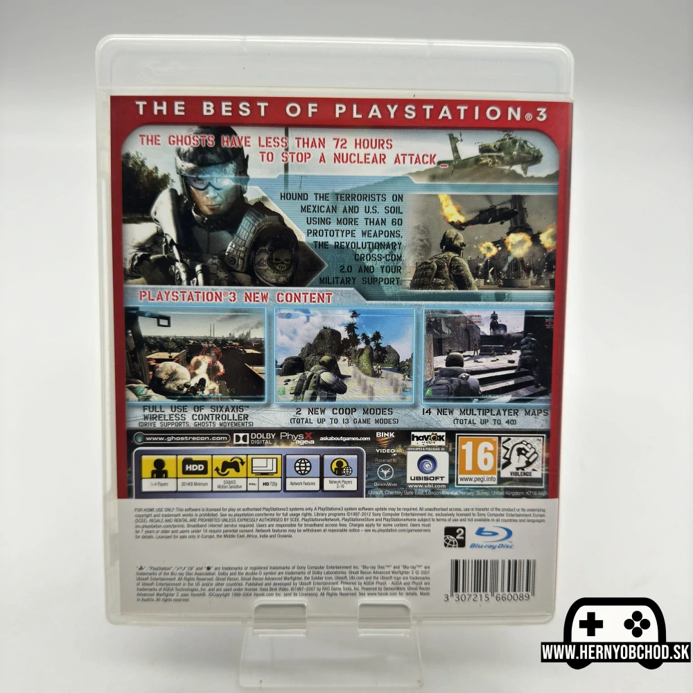 𝗧𝗼𝗺 𝗖𝗹𝗮𝗻𝗰𝘆'𝘀 𝗚𝗵𝗼𝘀𝘁 𝗥𝗲𝗰𝗼𝗻 𝗔𝗱𝘃𝗮𝗻𝗰𝗲𝗱 𝗪𝗮𝗿𝗳𝗶𝗴𝗵𝘁𝗲𝗿 𝟮 (𝗣𝗦𝟯): Hra + manuál | Disk má škrabance | Essentials verzia | Anglický obal