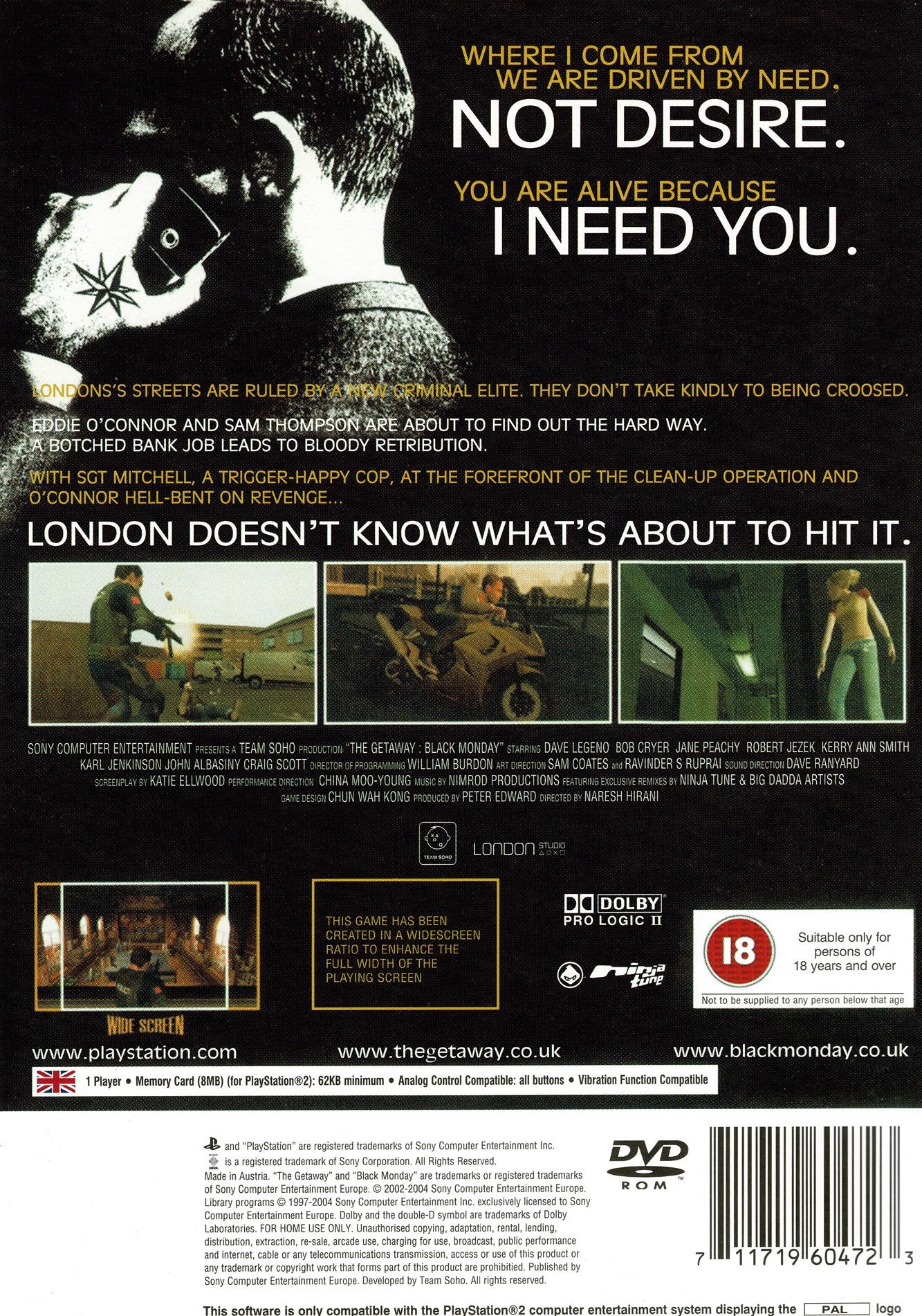 The Getaway: Black Monday (PS2)