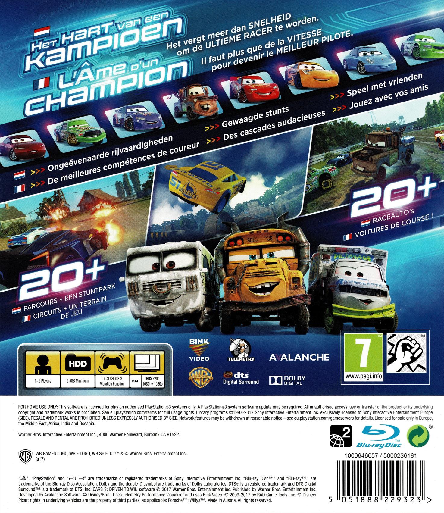 Disney: Cars 3 - Driven To Win (Blesk McQueen) (PS3)