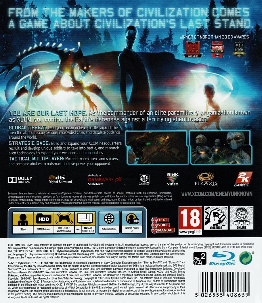 XCOM: Enemy Unknown (PS3)