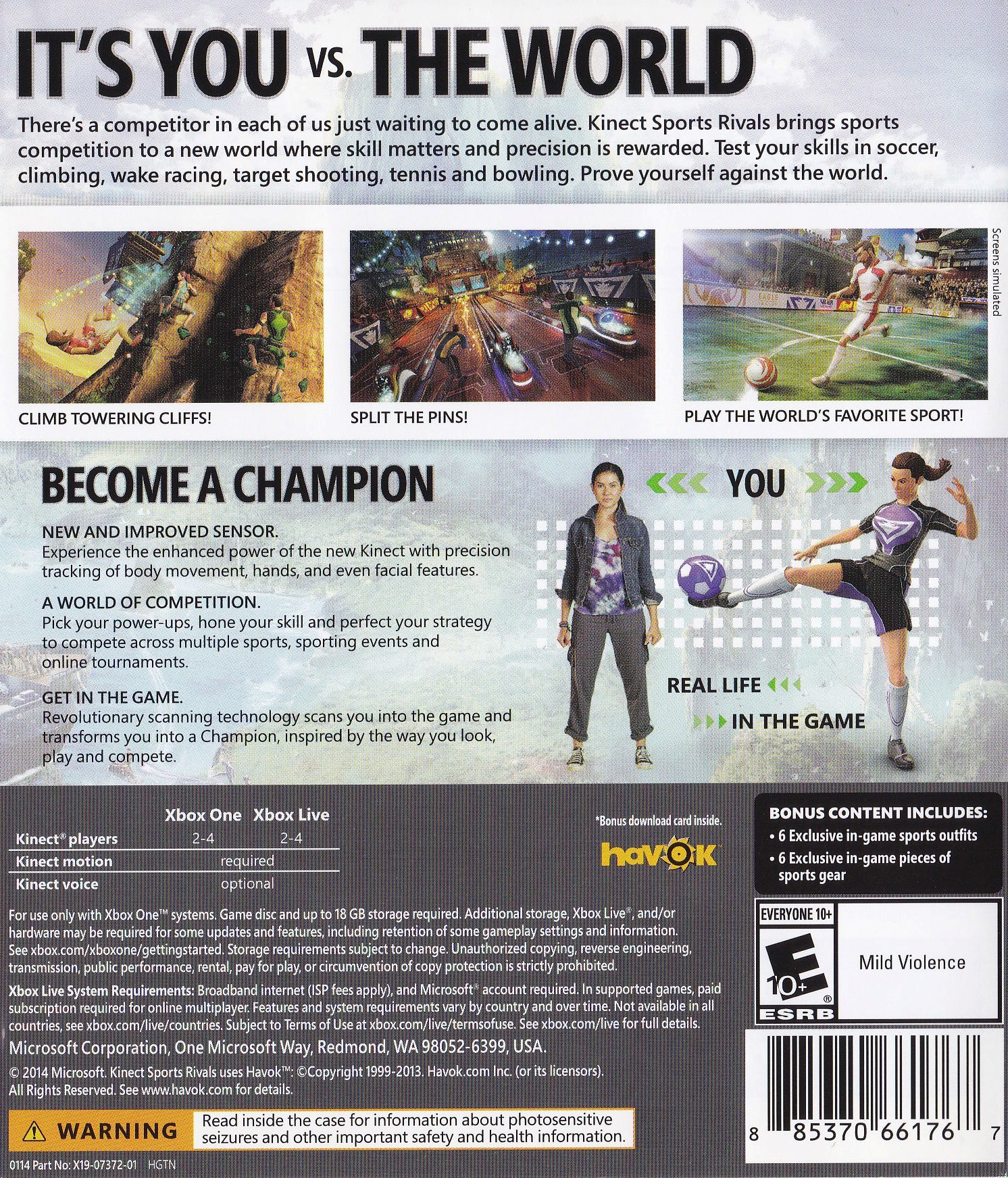Kinect Sports: Rivals (Xbox ONE)