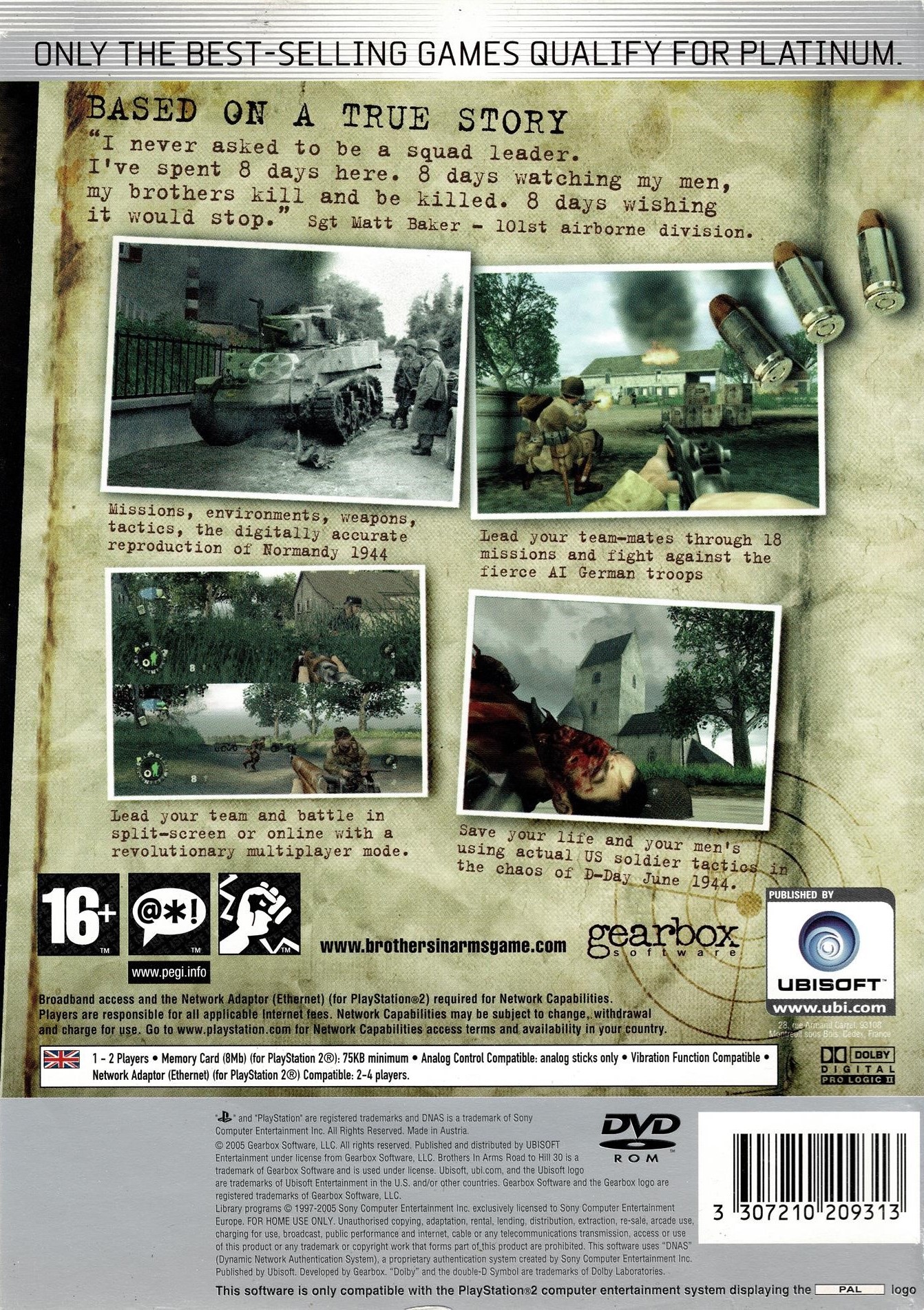 Brothers in Arms: Road to Hill 30 (PS2)