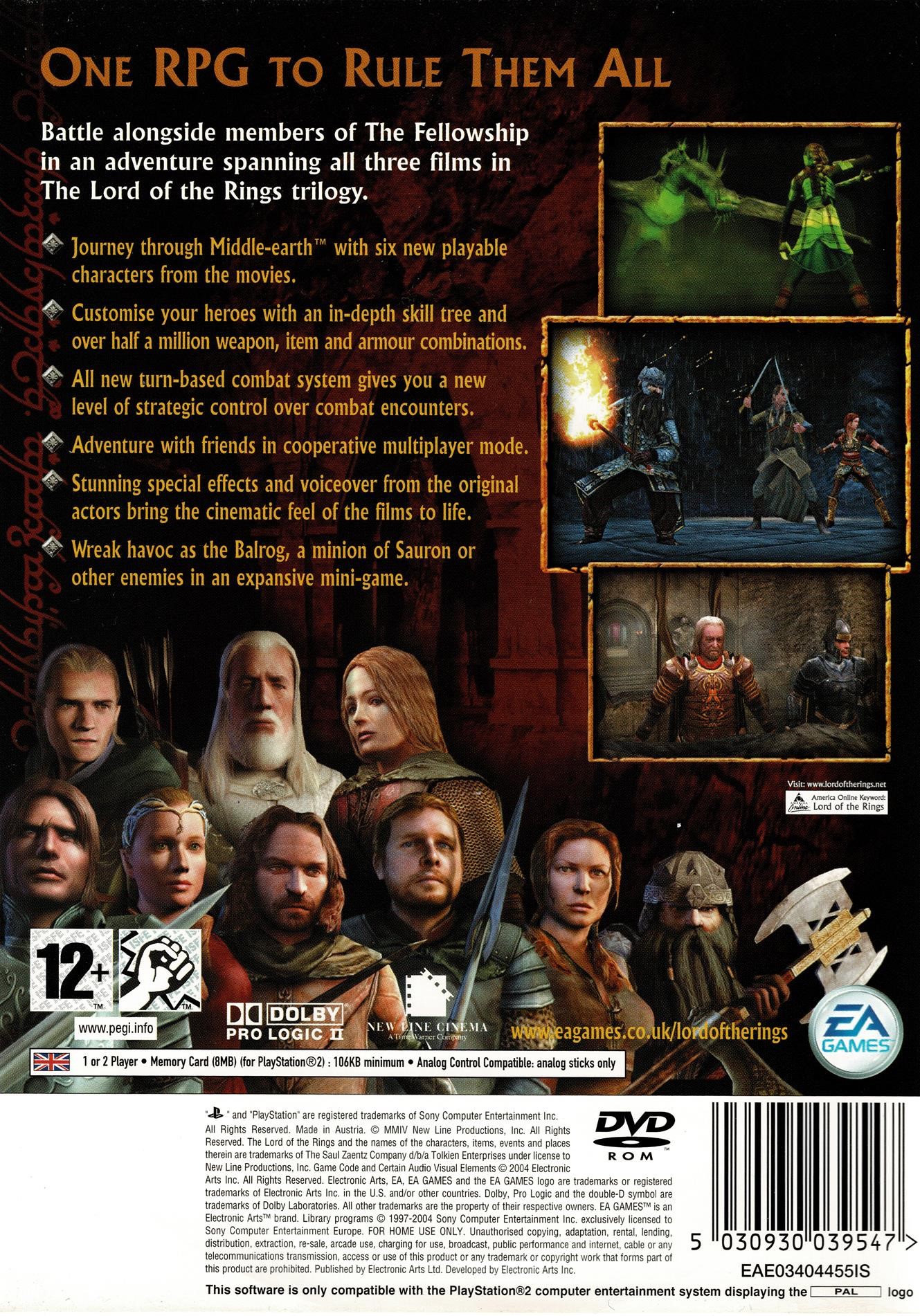 The Lord of The Rings: The Third Age (PS2)