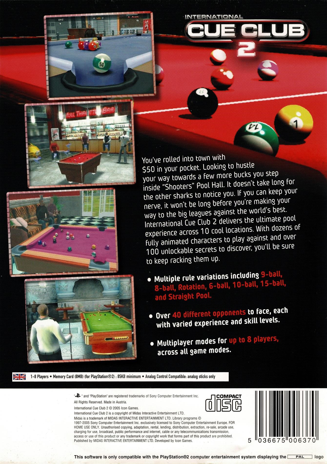 International Cue Club 2 (PS2)