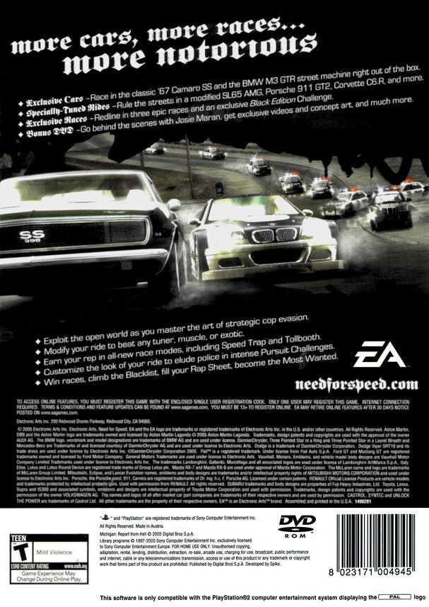 Need For Speed Most Wanted Black Edition (PS2)