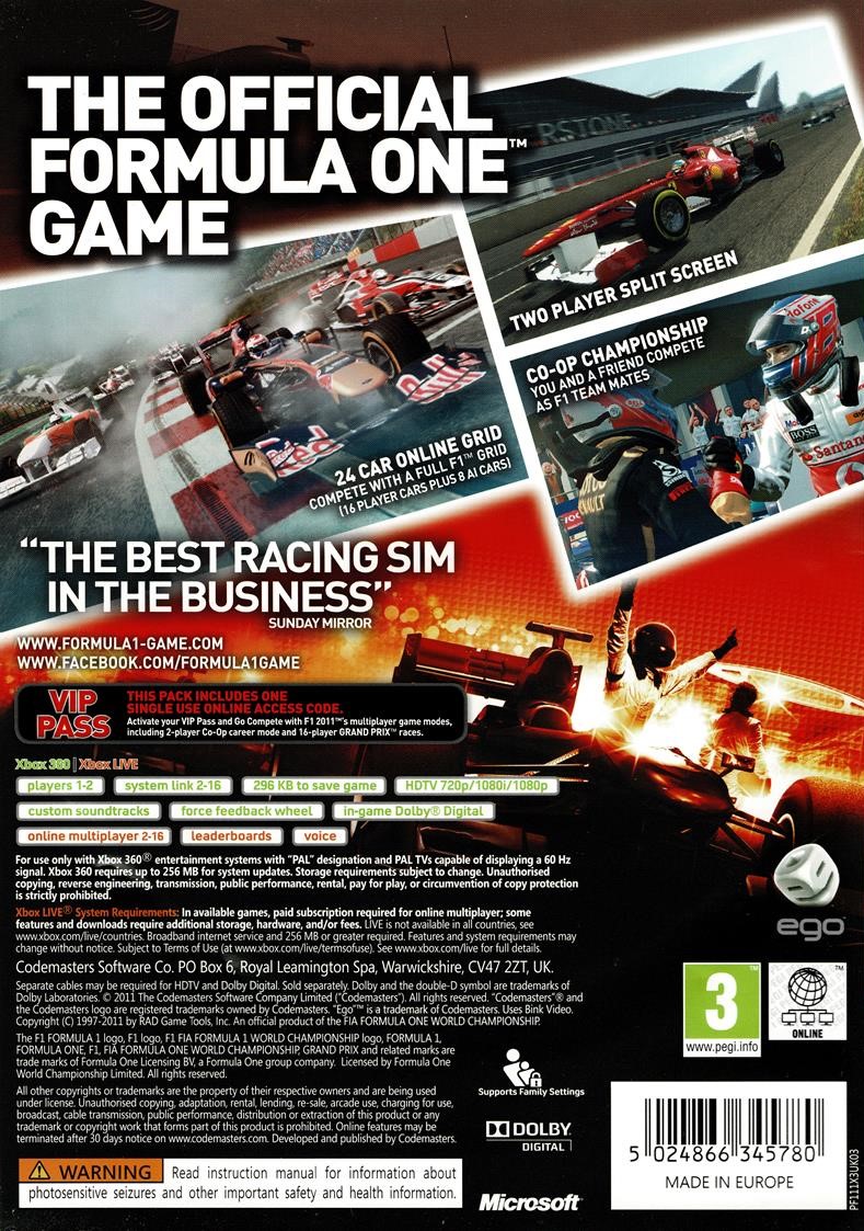 F1 2011 (Xbox 360)