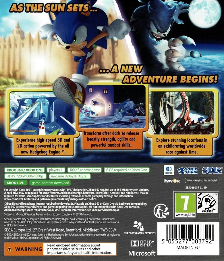 Sonic Unleashed (Xbox 360)