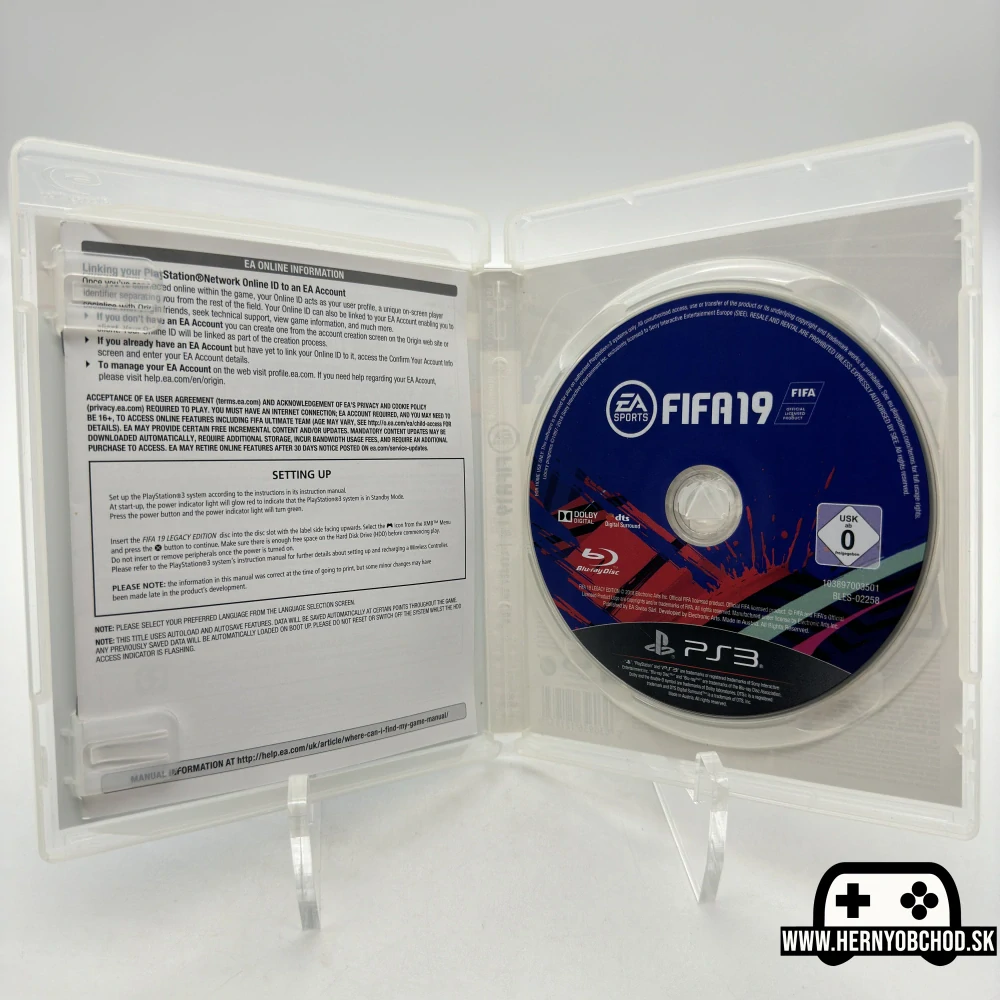 𝗙𝗜𝗙𝗔 𝟭𝟵 𝗟𝗲𝗴𝗮𝗰𝘆 𝗘𝗱𝗶𝘁𝗶𝗼𝗻 (𝗣𝗦𝟯): Hra + manuál | Disk má škrabance | Švédsko-nórsky obal
