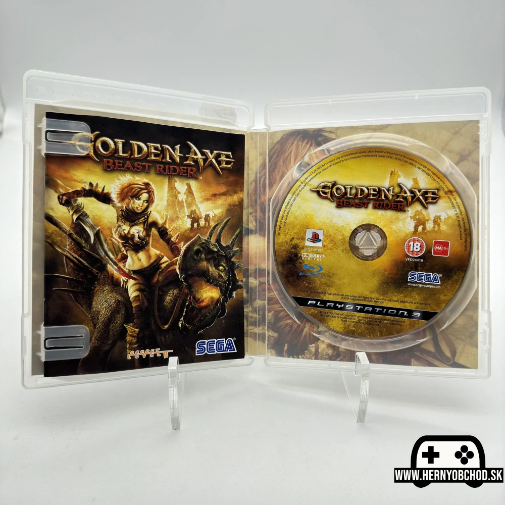 𝗚𝗼𝗹𝗱𝗲𝗻 𝗔𝘅𝗲: 𝗕𝗲𝗮𝘀𝘁 𝗥𝗶𝗱𝗲𝗿 (𝗣𝗦𝟯): Hra + manuál | Disk má škrabance | Anglický obal