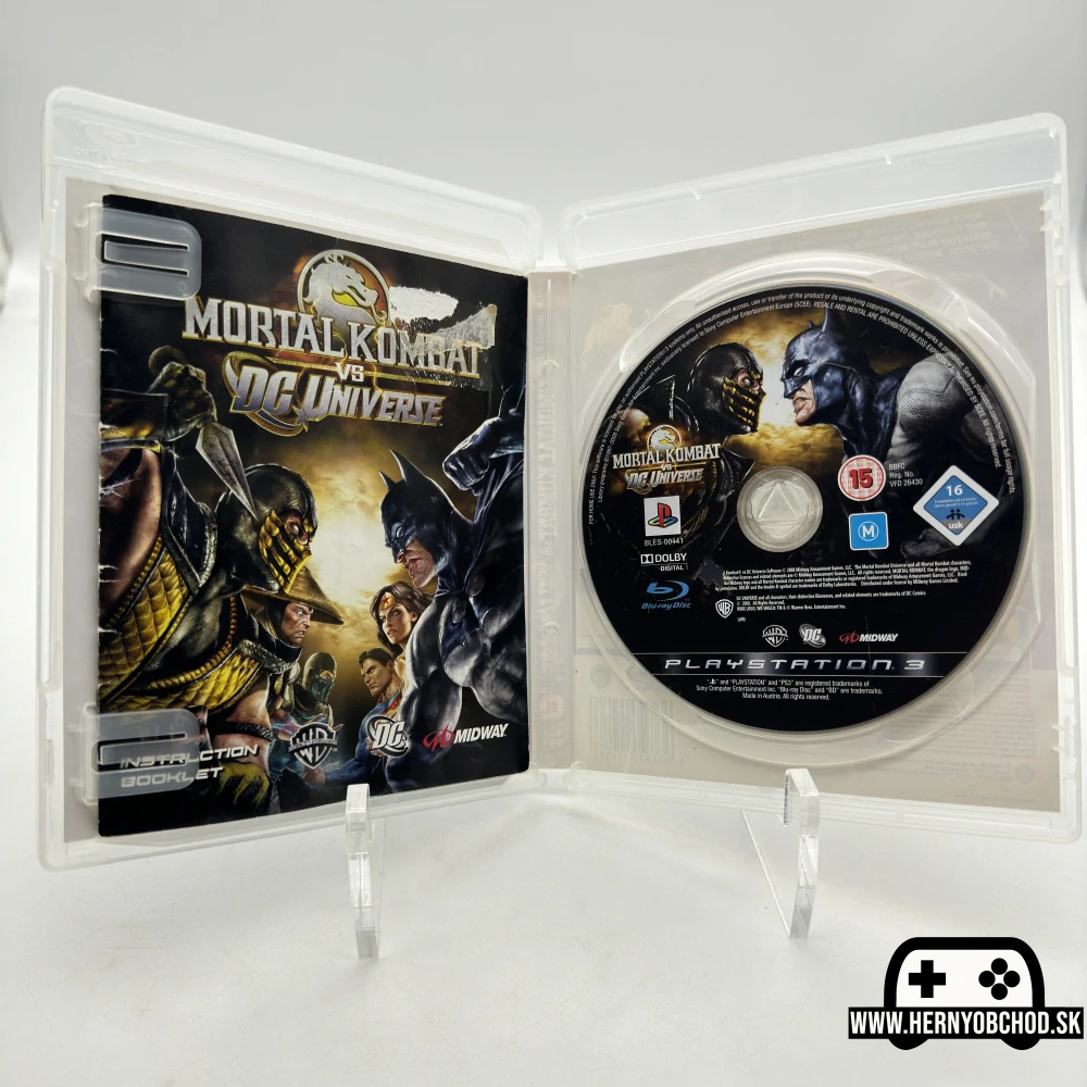 𝗠𝗼𝗿𝘁𝗮𝗹 𝗞𝗼𝗺𝗯𝗮𝘁 𝘃𝘀 𝗗𝗖 𝗨𝗻𝗶𝘃𝗲𝗿𝘀𝗲 (𝗣𝗦𝟯): Hra + manuál | Disk má škrabance | Anglický obal