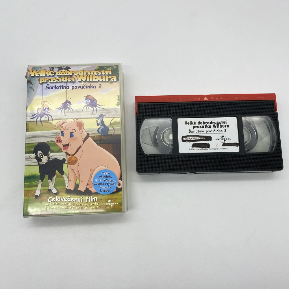 VHS Film Velké dobrodružství prasátka Wilbura - Šarlotina Pavučinka 2
