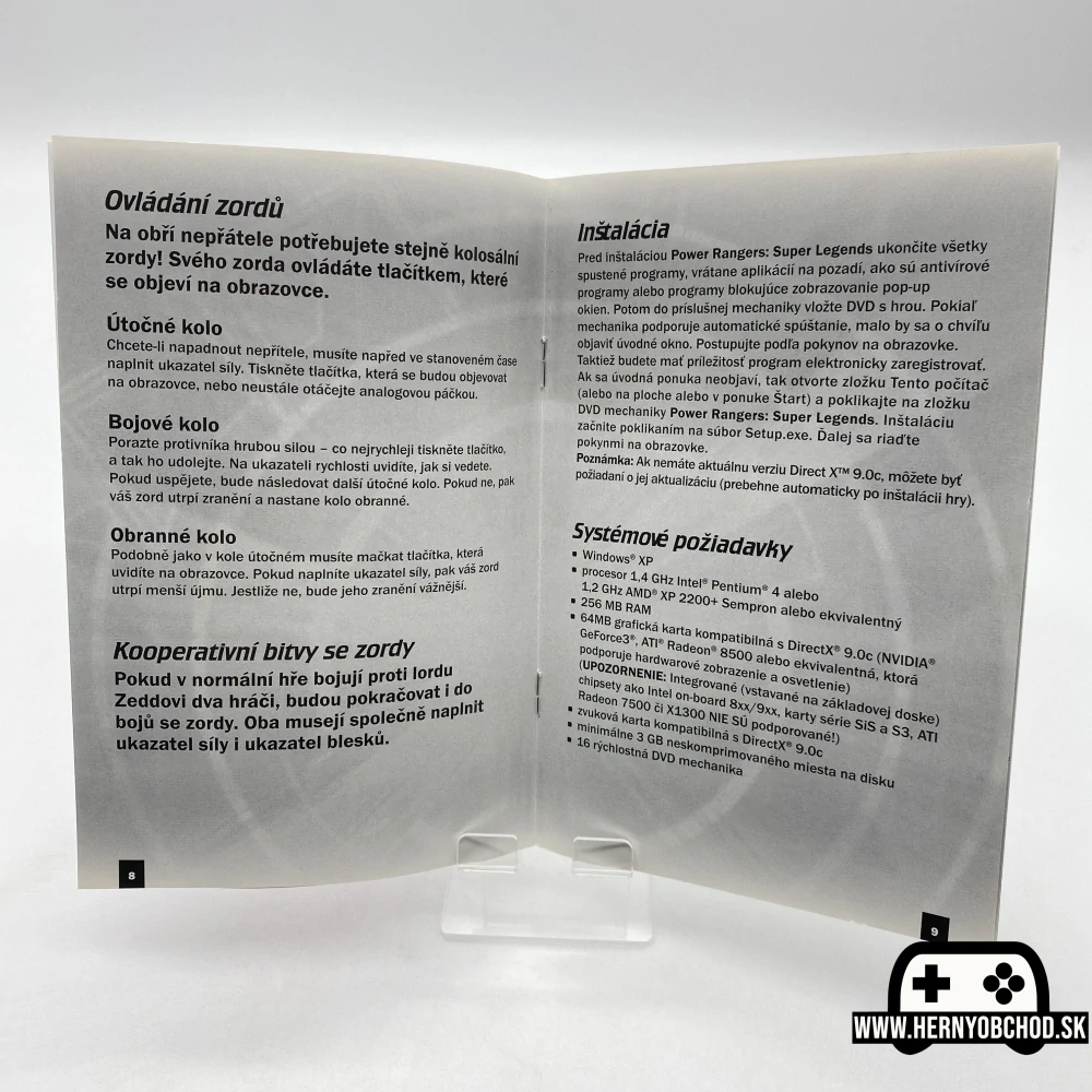 𝗣𝗼𝘄𝗲𝗿 𝗥𝗮𝗻𝗴𝗲𝗿𝘀 𝗦𝘂𝗽𝗲𝗿 𝗟𝗲𝗴𝗲𝗻𝗱𝘀 (𝗣𝗖): Hra + manuál | Slovensko-český obal