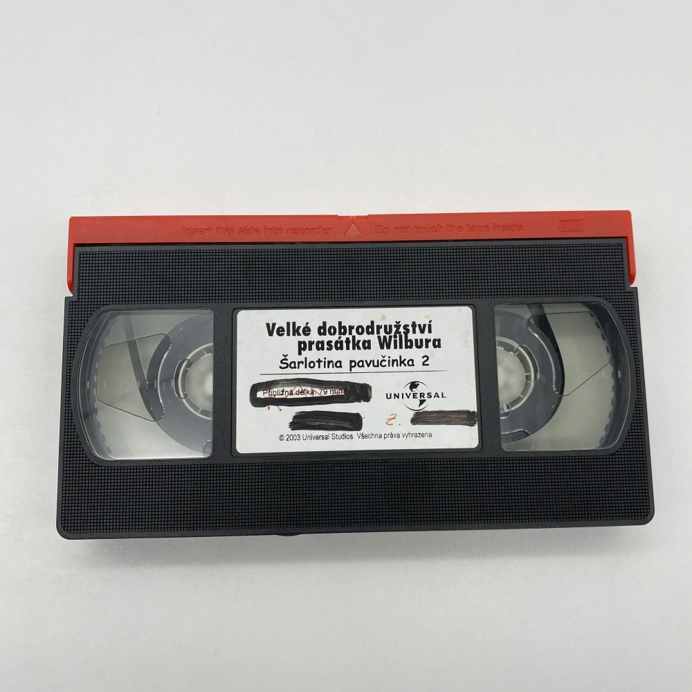 VHS Film Velké dobrodružství prasátka Wilbura - Šarlotina Pavučinka 2