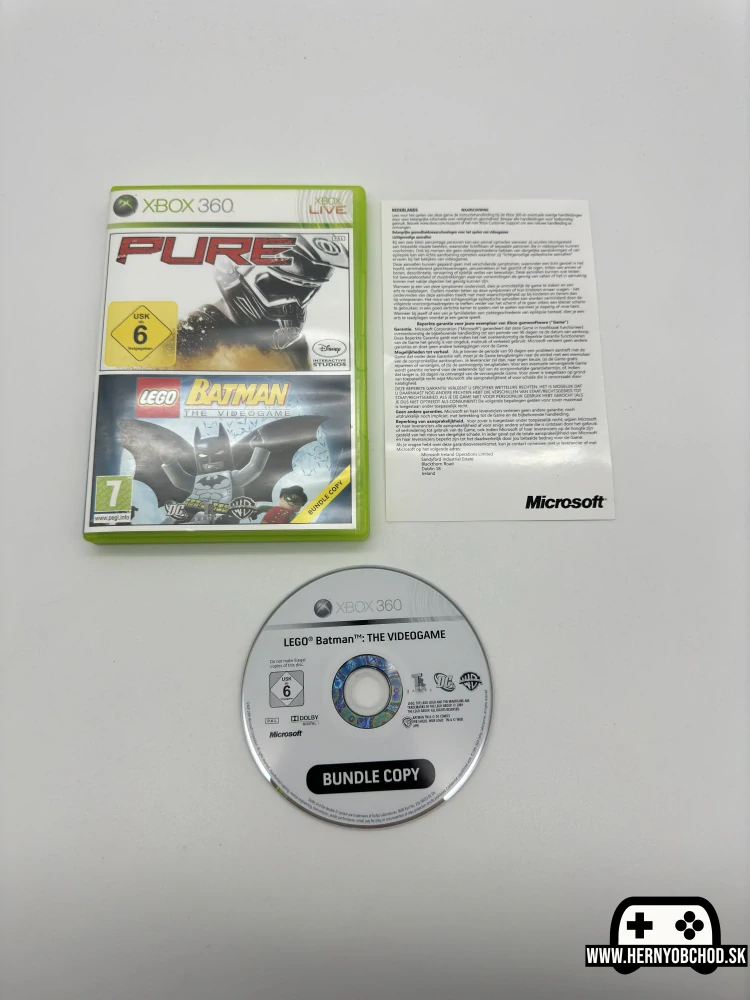 𝗟𝗘𝗚𝗢 𝗕𝗮𝘁𝗺𝗮𝗻: 𝗧𝗵𝗲 𝗩𝗶𝗱𝗲𝗼𝗴𝗮𝗺𝗲 (𝗫𝗯𝗼𝘅 𝟯𝟲𝟬): Hra + letáčik | Bundle copy disk | Anglicko-francúzsky obal