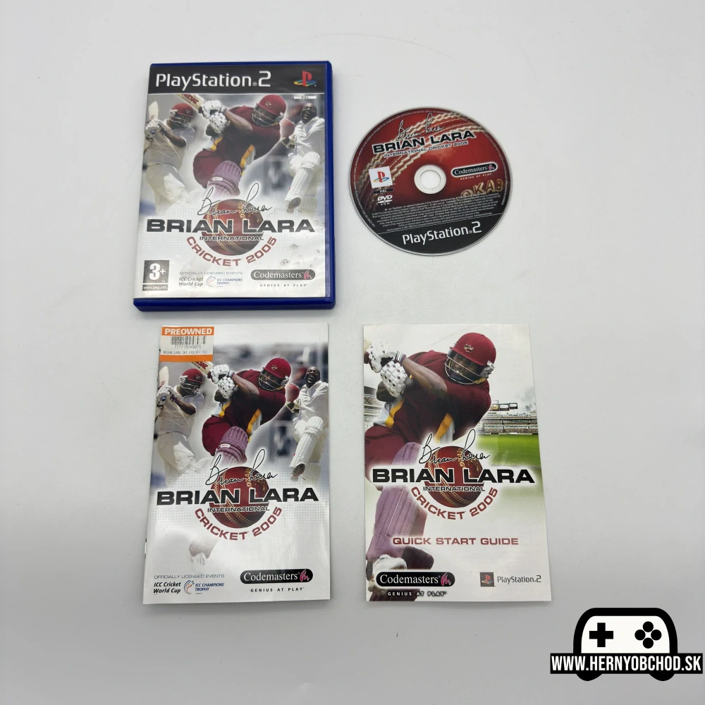 𝗕𝗿𝗶𝗮𝗻 𝗟𝗮𝗿𝗮 𝗜𝗻𝘁𝗲𝗿𝗻𝗮𝘁𝗶𝗼𝗻𝗮𝗹 𝗖𝗿𝗶𝗰𝗸𝗲𝘁 𝟮𝟬𝟬𝟱 (𝗣𝗦𝟮): Hra + manuál a letáčik | Anglický obal