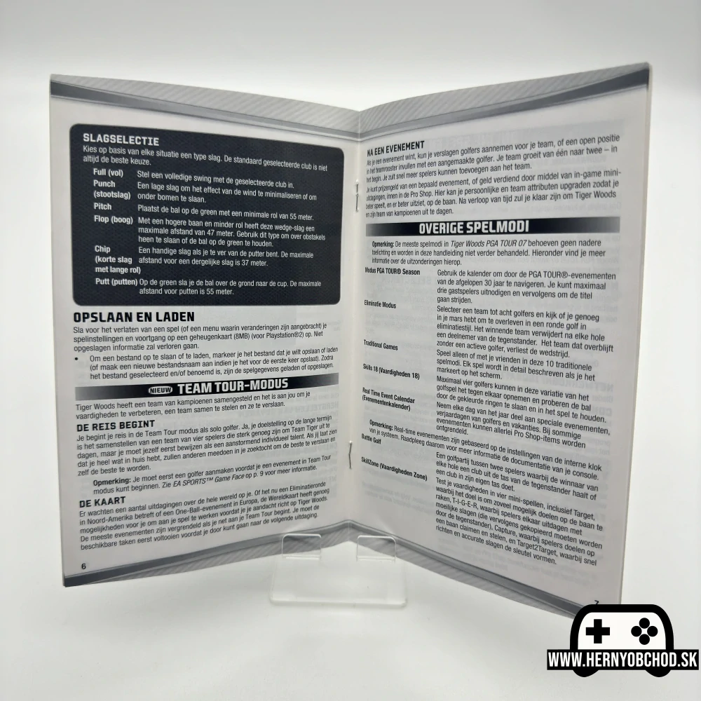 𝗧𝗶𝗴𝗲𝗿 𝗪𝗼𝗼𝗱𝘀 𝗣𝗚𝗔 𝗧𝗼𝘂𝗿 𝟮𝟬𝟬𝟳 (𝗣𝗦𝟮): Hra + manuál | Holandský obal