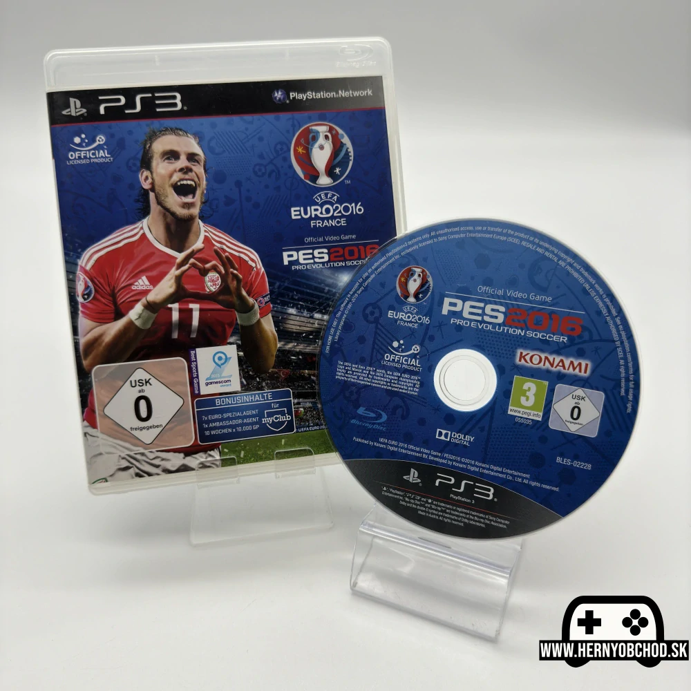 𝗣𝗿𝗼 𝗘𝘃𝗼𝗹𝘂𝘁𝗶𝗼𝗻 𝗦𝗼𝗰𝗰𝗲𝗿 𝟮𝟬𝟭𝟲 (𝗣𝗦𝟯): Hra + letáčiky | Disk má škrabance | Nemecký obal
