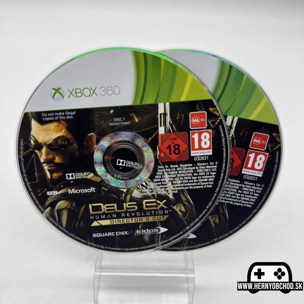 𝗗𝗲𝘂𝘀 𝗘𝘅: 𝗛𝘂𝗺𝗮𝗻 𝗥𝗲𝘃𝗼𝗹𝘂𝘁𝗶𝗼𝗻 𝗗𝗶𝗿𝗲𝗰𝘁𝗼𝗿'𝘀 𝗖𝘂𝘁 (𝗫𝗯𝗼𝘅 𝟯𝟲𝟬): Hra + manuál a letáčiky | Anglický obal