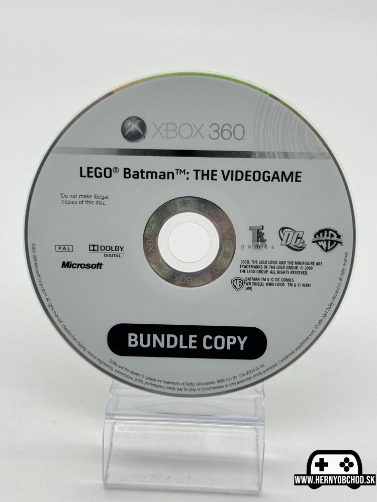 𝗟𝗘𝗚𝗢 𝗕𝗮𝘁𝗺𝗮𝗻: 𝗧𝗵𝗲 𝗩𝗶𝗱𝗲𝗼𝗴𝗮𝗺𝗲 (𝗫𝗯𝗼𝘅 𝟯𝟲𝟬): Hra + manuál | Bundle copy disk | Slovensko-český obal