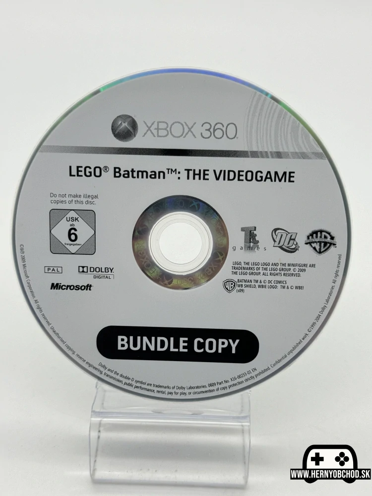 𝗟𝗘𝗚𝗢 𝗕𝗮𝘁𝗺𝗮𝗻: 𝗧𝗵𝗲 𝗩𝗶𝗱𝗲𝗼𝗴𝗮𝗺𝗲 (𝗫𝗯𝗼𝘅 𝟯𝟲𝟬): Hra + manuál | Bundle copy disk | Anglicko-francúzsky obal